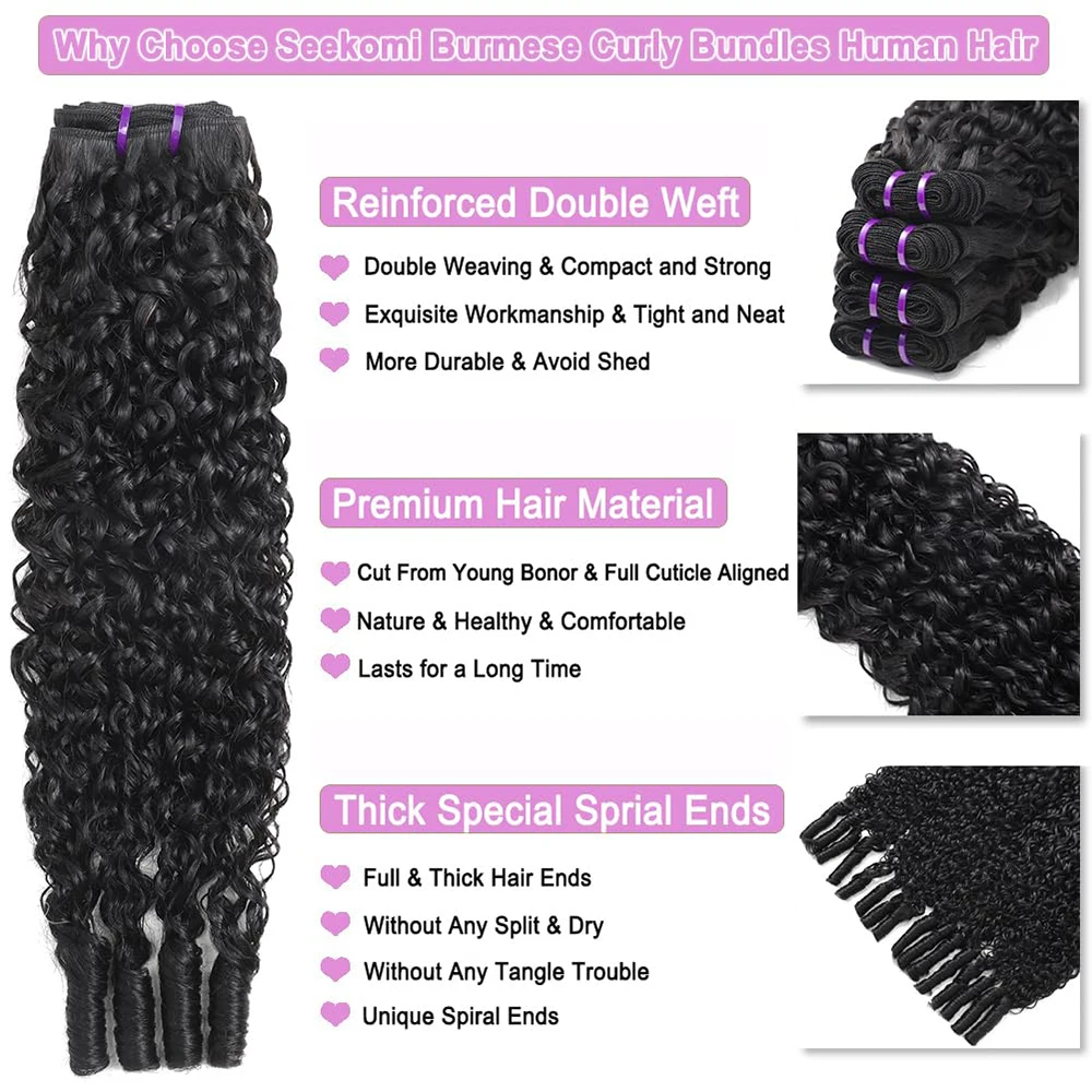3C4A Burmese Pix Curls Human Hair Bundles 18A Double Drawn Vietnamese Raw Human Virgin Hair Weave Bundle Pix Curly Hair Bundles
