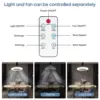 E27 ceiling fan light silent electric fan with remote control ceiling fan light suitable for living room study room kitchen 4