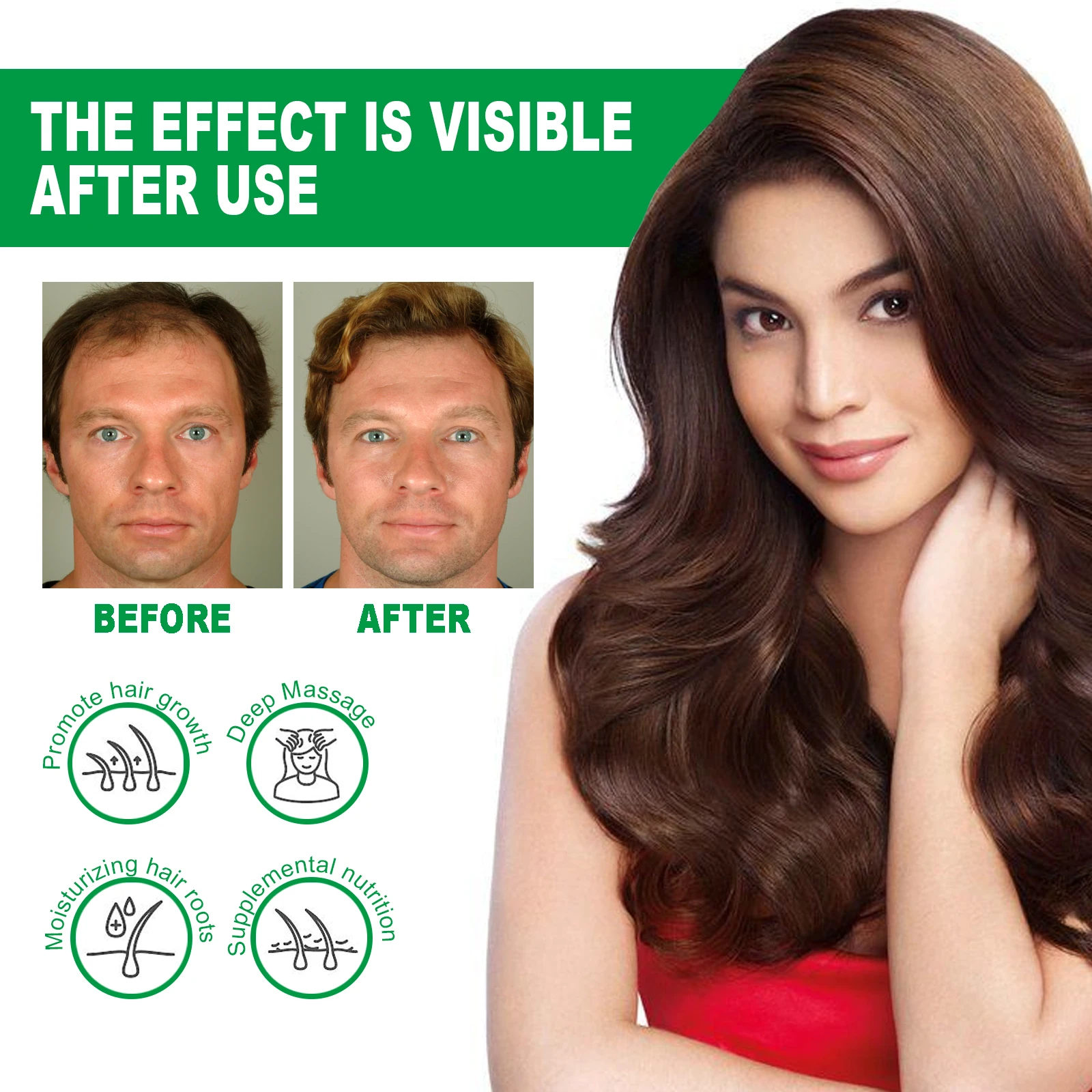 EELHOE Rosemary Hair Care Oil Gentle Nourishing Scalp Strengthening Hair Roots Volumizing Thickening Hair Care Essence Oil