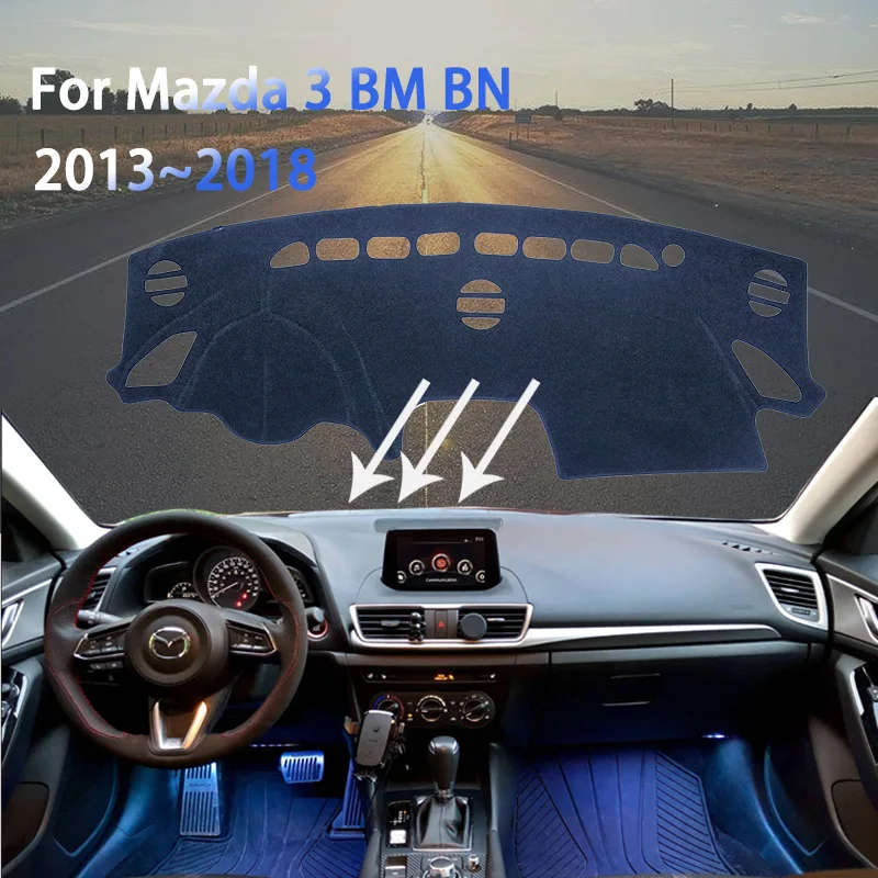 

Чехол для приборной панели, коврик для приборной панели, коврик, подходит для Mazda3, Mazda 3, BM BN, 2013 ~ 2018, 2014, 2015, Нескользящие аксессуары для детской панели