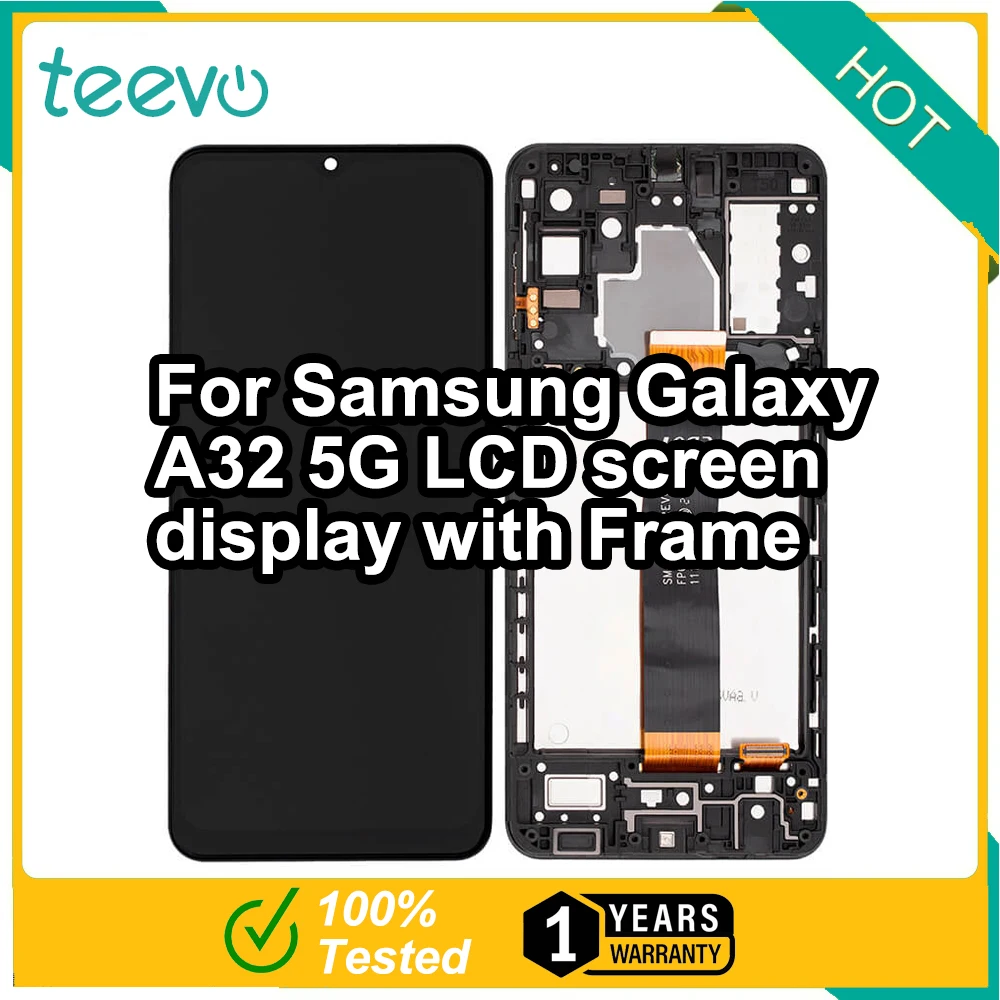 

Teevo LCD For Samsung Galaxy A32 5G Screen Display & Touch Screen Digitizer With Frame Black