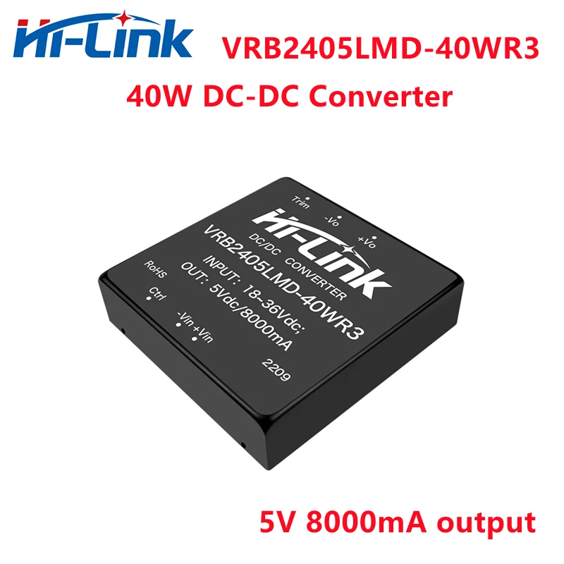 5 개/몫 가정용 18-36V 입력 5V 8A 40W 출력 DCDC 컨버터 모듈 HiLink 절연 VRB2405LMD-40WR3 스텝 다운