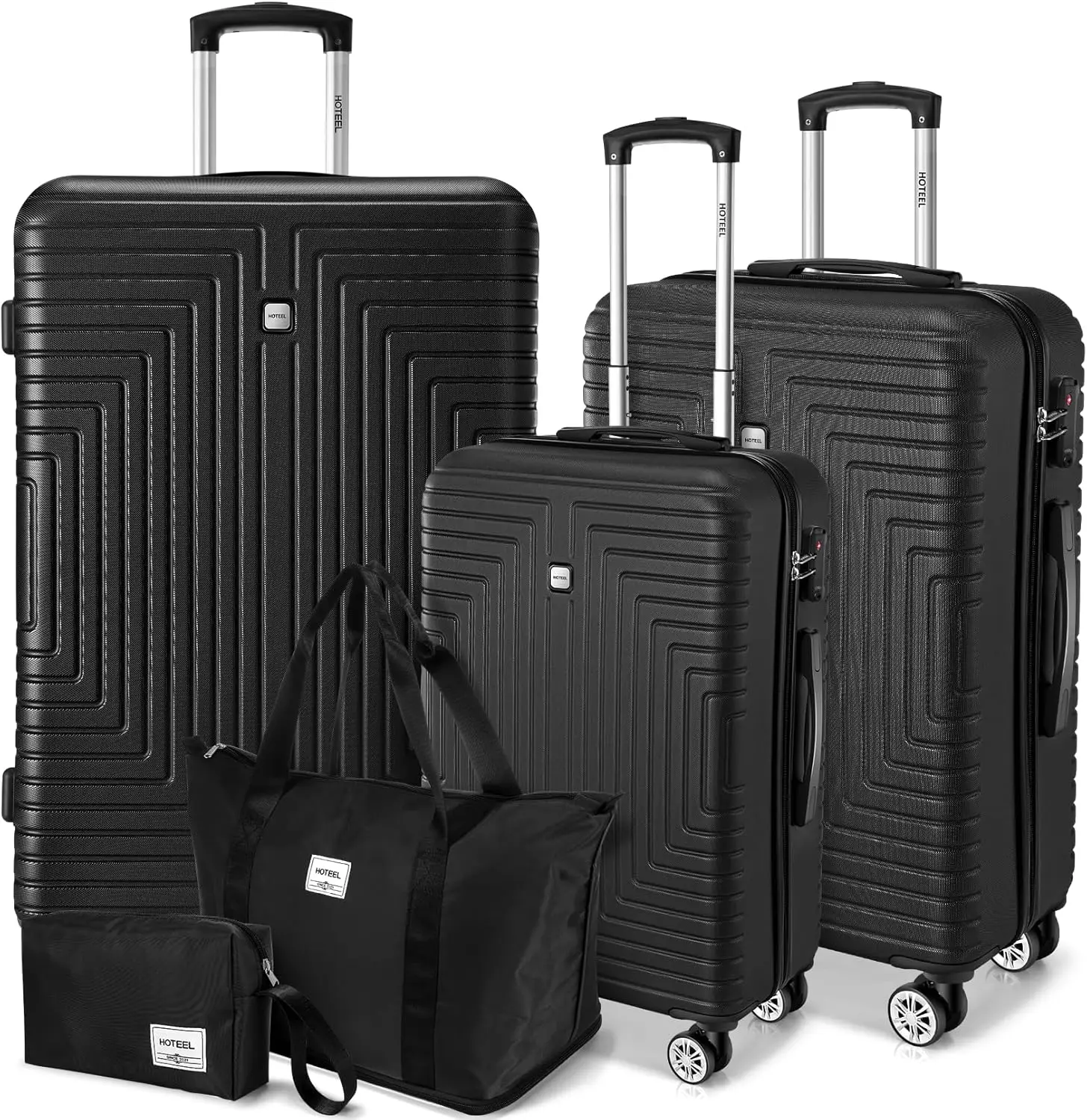 5pcs Luggage Set ABS+PC Suitcases Travel Packing Box With Wheel TSA Aproved Lock And Carry On Bag Wash Bag Travel Suitcase Set 1