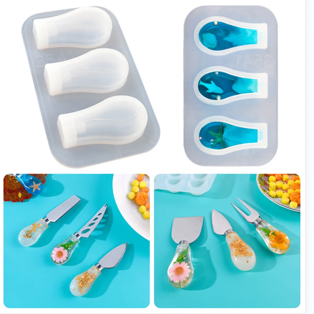 Dm217 Knife Handle Tray Silicone Resin Mold Cutting Board Molds For Diy