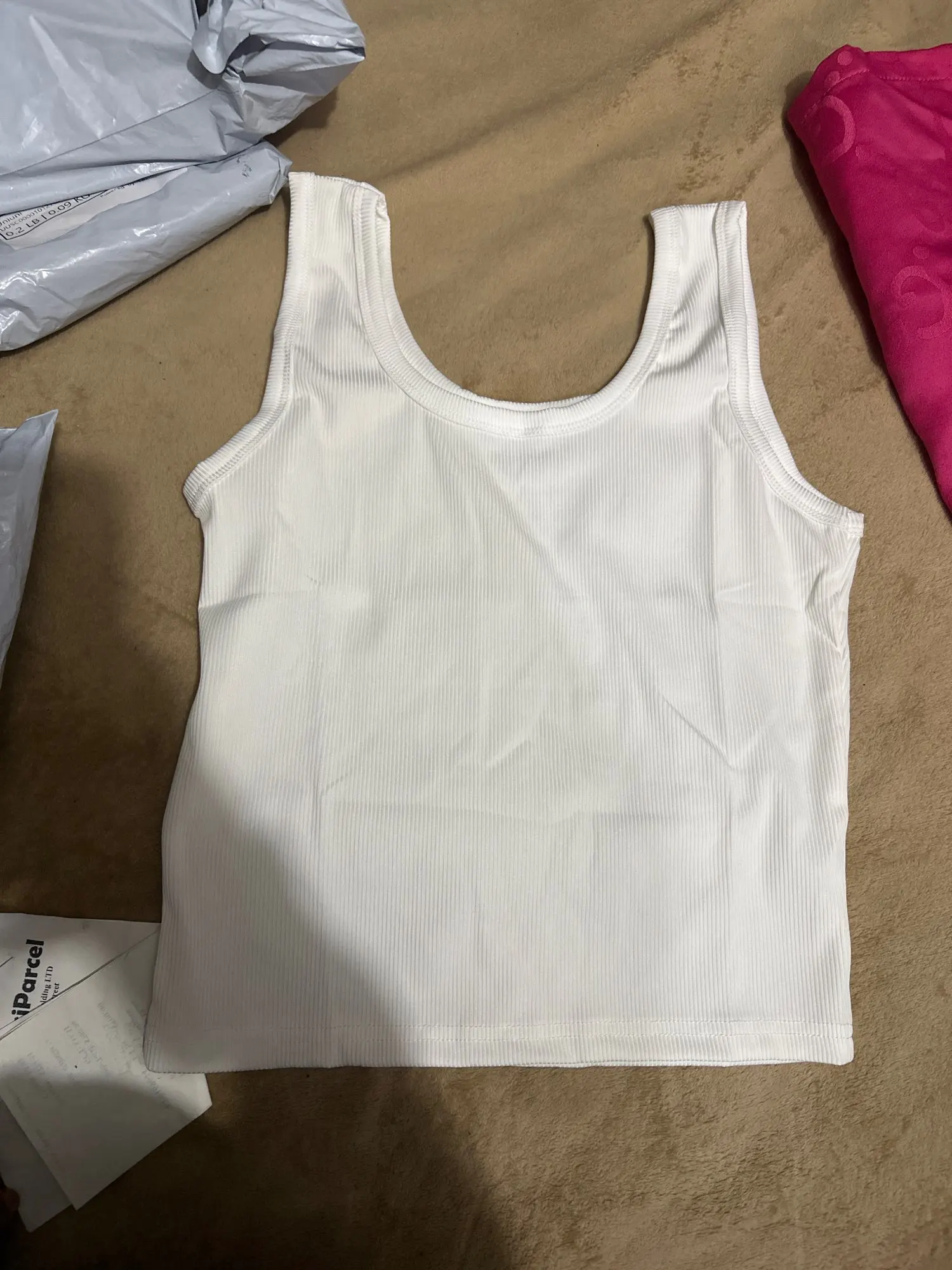 Spice Girls Inspired Slim Sling Vest - Black & White Cropped Top photo review