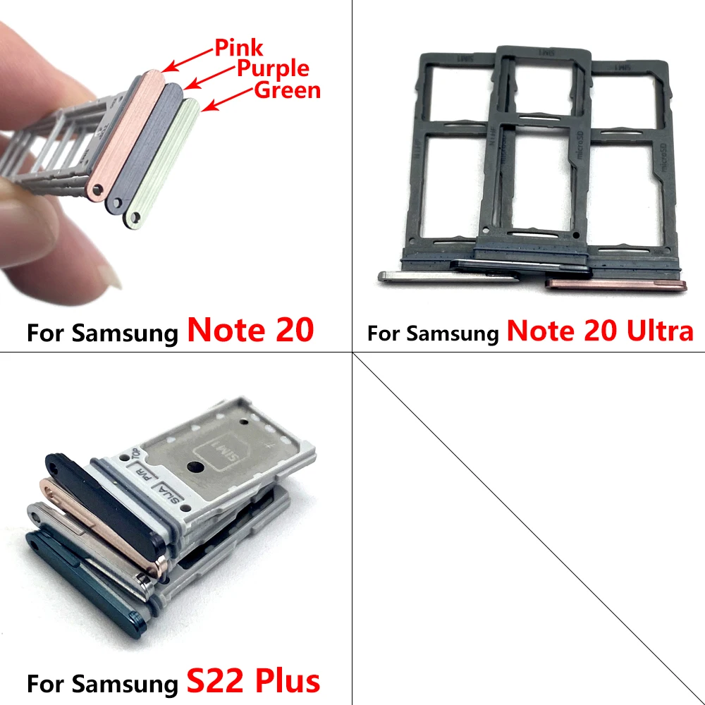 50pcs Original Dual Sim Card Tray Sd Reader Holder For Samsung Galaxy