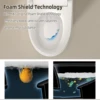Smart Toilet with Bidet Built In, Foot Sensor Operation, Elongated Tankless Toilet with Automatic Flush, One-piece toilet heated 2