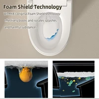 Smart Toilet with Bidet Built In, Foot Sensor Operation, Elongated Tankless Toilet with Automatic Flush, One-piece toilet heated 2
