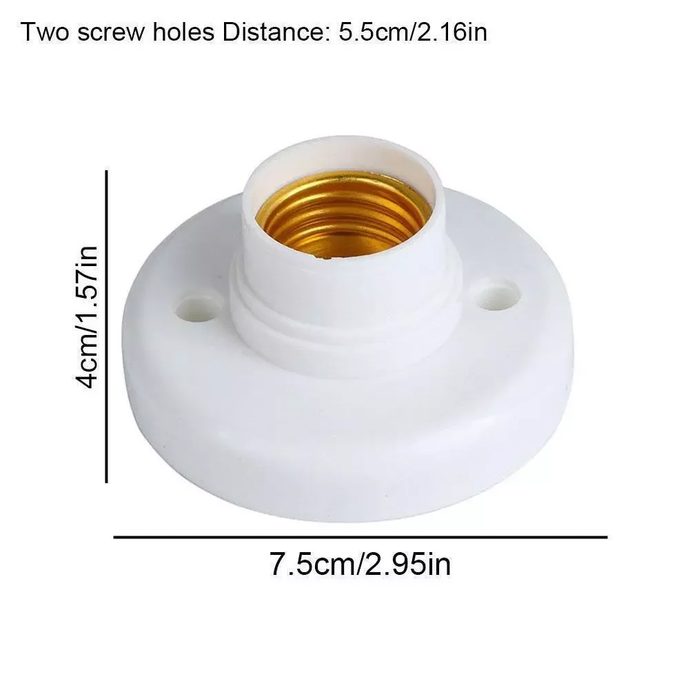 D76cm E27 Light Bulb Holder Base D118mm Screw Light Socket Plastic White Lamp Holder For Pendant LED Incandescent Energy Saving