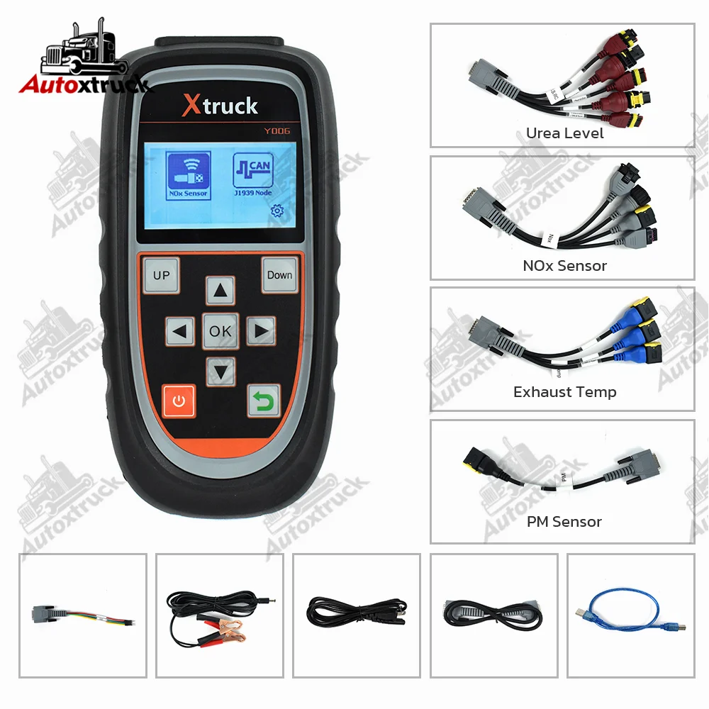 

NOx PM Urea Level Exhaust Temperature Xtruck Y006 Pump Nitrogen Oxide Sensor Truck Nitrogen Detector Test