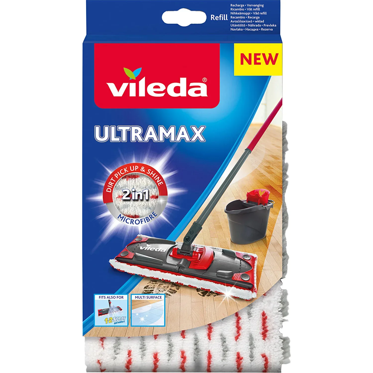 

2in1 Vileda Classic Ultramax Microfiber Replacement Mop Replacement Mop Replacement Mop Turbo Classic , Super Cleaning Original Quality