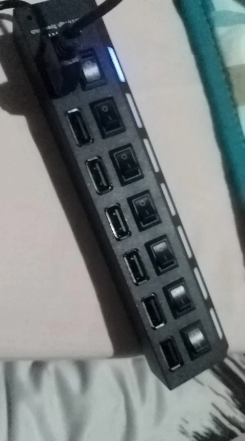 Extensão Hub Régua Usb 2.0 - 7 Portas Pc Hd Externo Pendrive photo review