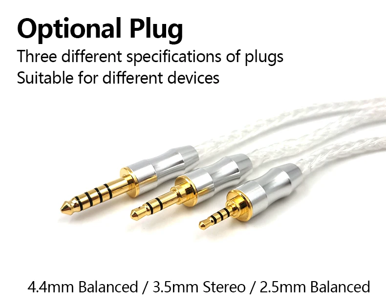 6N 4,4 mm/2,5 mm/3,5 mm symmetrisches Audiokabel für Fiio FT3 FT5 FT1 FT7 Kopfhörer – Detail 5