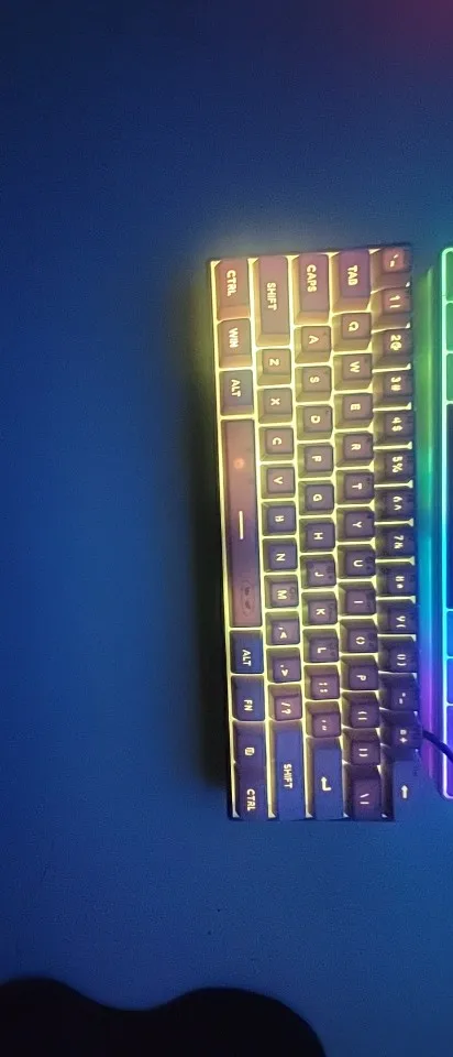 MageGee Mini 60% Gaming Keyboard, RGB Backlit 61 Key Ultra-Compact Keyboard, TS91 Ergonomic Waterproof Mechanical Feeling Office photo review