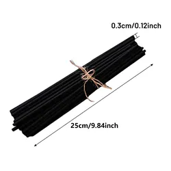 Reed Diffuser Sticks Set - Premium 8 - Inch Fiber (Black 3mmx25cm)