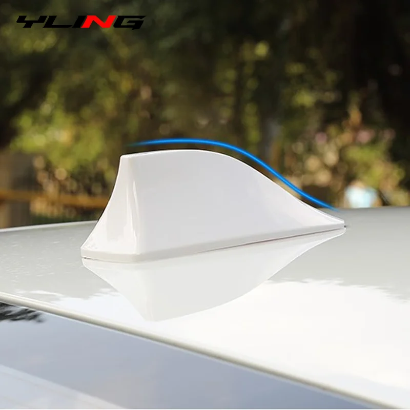 Car Shark Fin Antenna Cover Base Replacement Radio Signal Aerials Roof Exterior Accessories Decoration car antenna