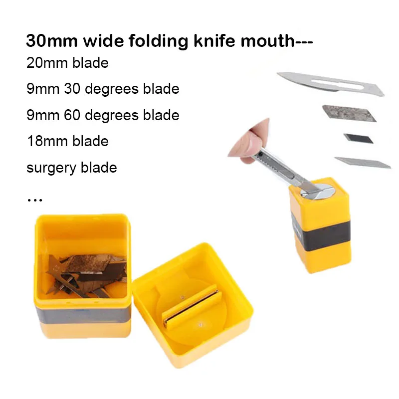 Professional Blade Disposal Container Snap Off Knife Waste Damaged Blade Storage Box Tinting Film Sticker Cutting Tool Can