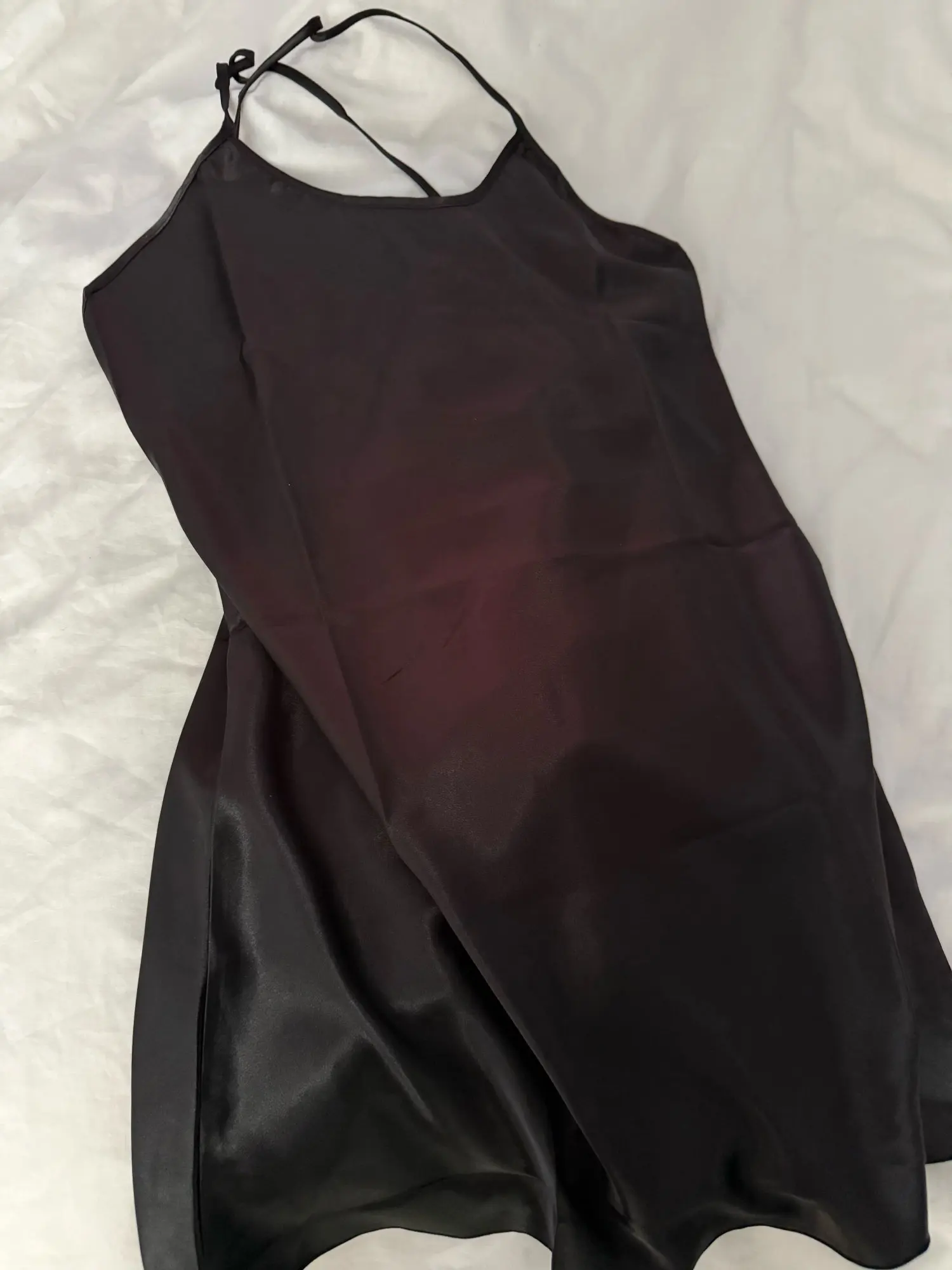 Luxurious Backless Ice Silk Summer Nightgown - Elegant Slip photo review