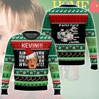 Home alone Christmas Ugly Sweater Funny Holiday Plus Size Pullover Xmas Party Costume Family Kids Christmas Sweater Gift 2026 1
