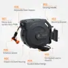 Giraffe Tools AW505/8 Retractable Garden Hose Reel 5/8" x 115+5 ft, Heavy Duty Wall Mounted Water Hose Reel Automatic Rewind 5