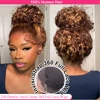 Highlight Invisi-Strap 360 Full Lace Wig Human Hair Pre Plucked  Deep Curly 250 Density Lace Wig Colored HD 360 Lace Frontal Wig 1