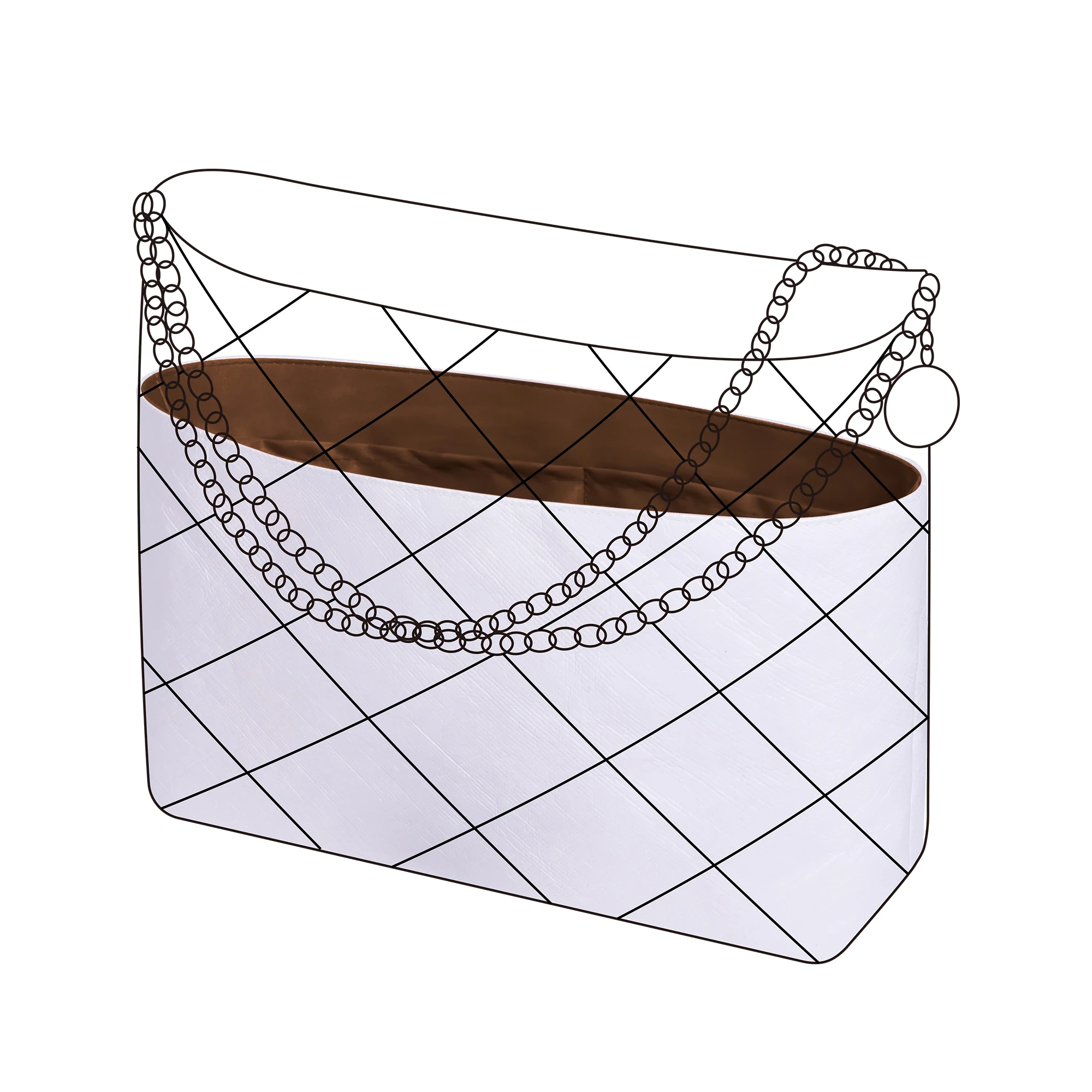 thumbnail image 1 of Organizador de bolsos liviano DGAZ para bolso Chanel 22, interior de bolso de seda y papel Dupont para bolsos de lujo, 1 of 4