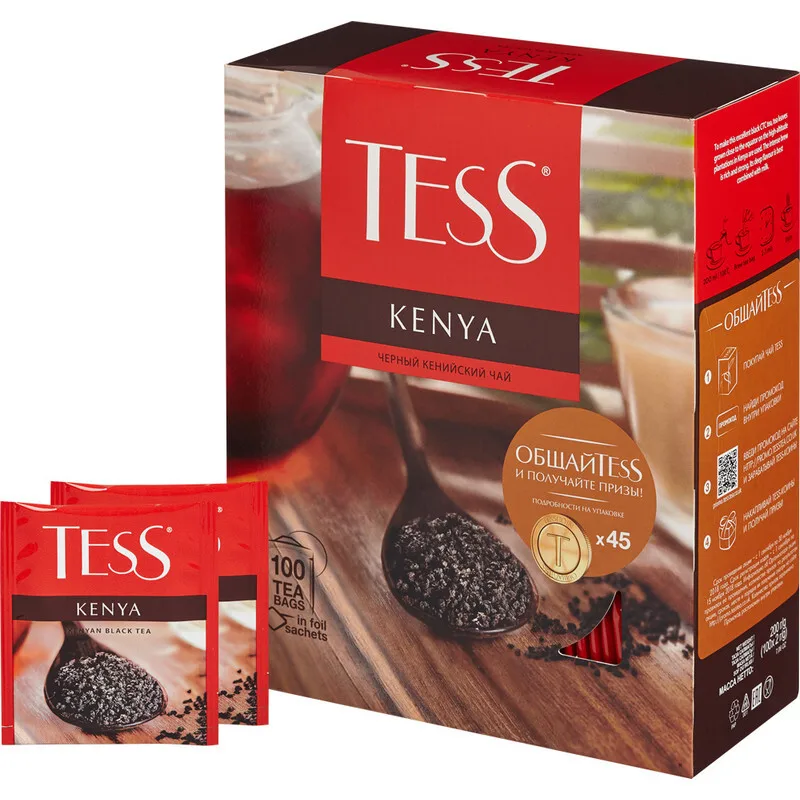 Чай TESS Кения черный 100 пак/уп |
