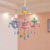 Rainbow Crystal Chandelier European Candle lustres Restaurant Bedroom Children's Room American Girl Princess Lamps #3