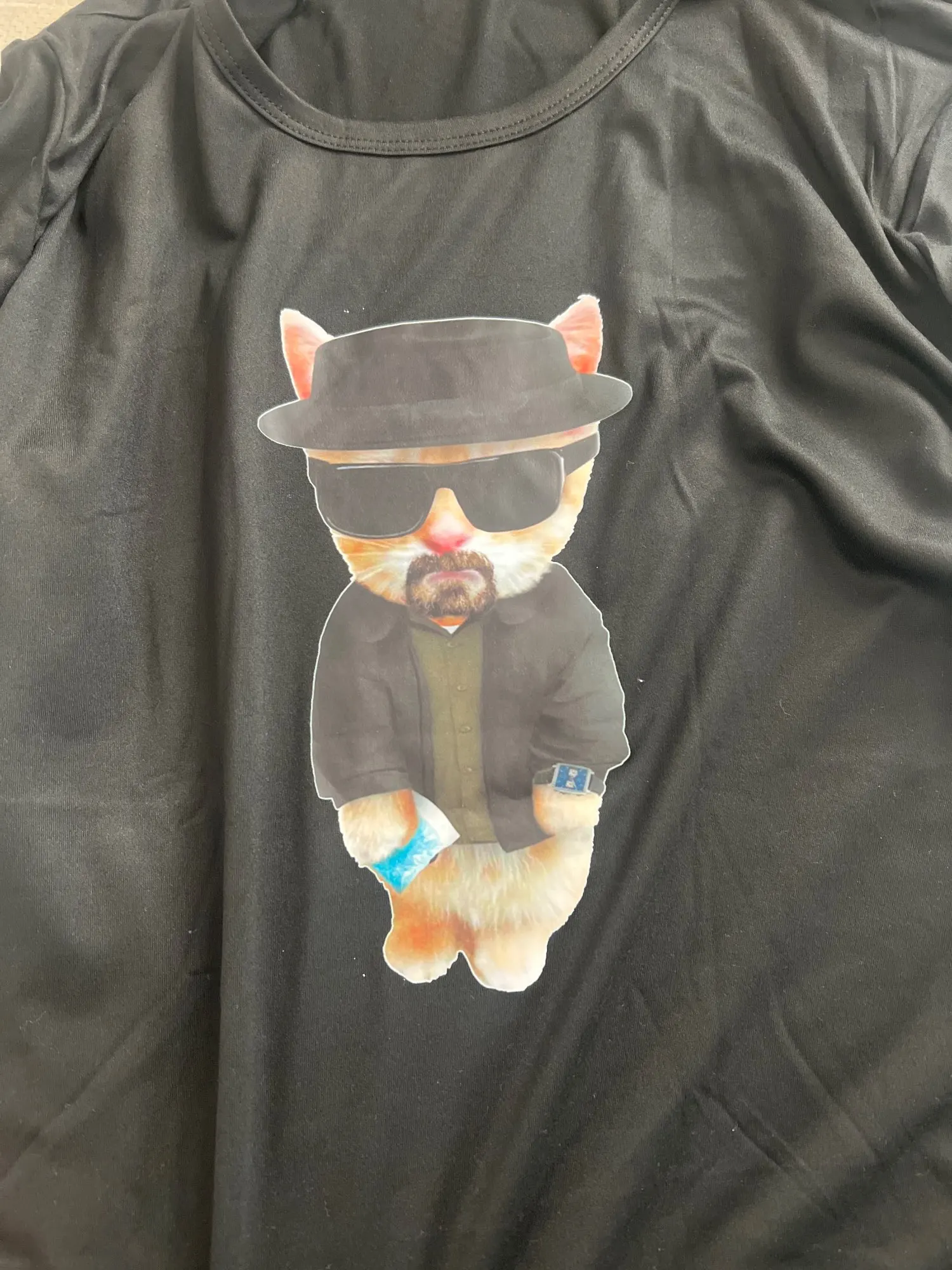 Funny El Gato Meme Sad Crying Cat Munchkin Kitty 3D Print Women Casual T-Shirt Summer Harajuku T Shirts Casual Fashion Clothes photo review