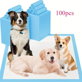 100Pcs Super Absorbent Disposable Pet Urine Pads for Large Breeds Potty Training, Travel - Ideal for Dogs, Puppies, Cats 1