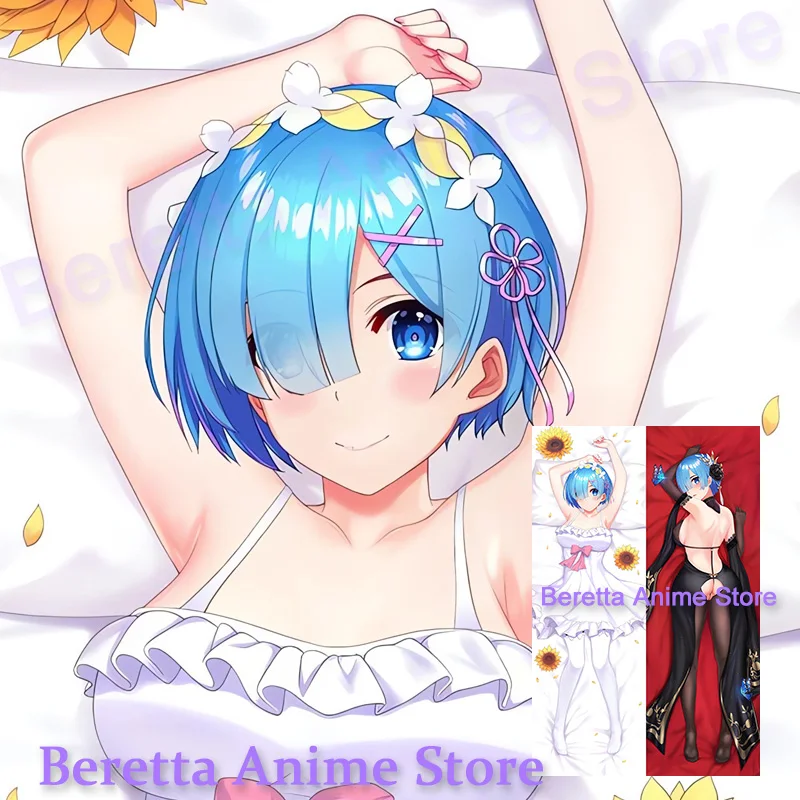 

Двусторонняя наволочка для подушки с принтом Dakimakura Anime Rem Re:Zero в натуральную величину