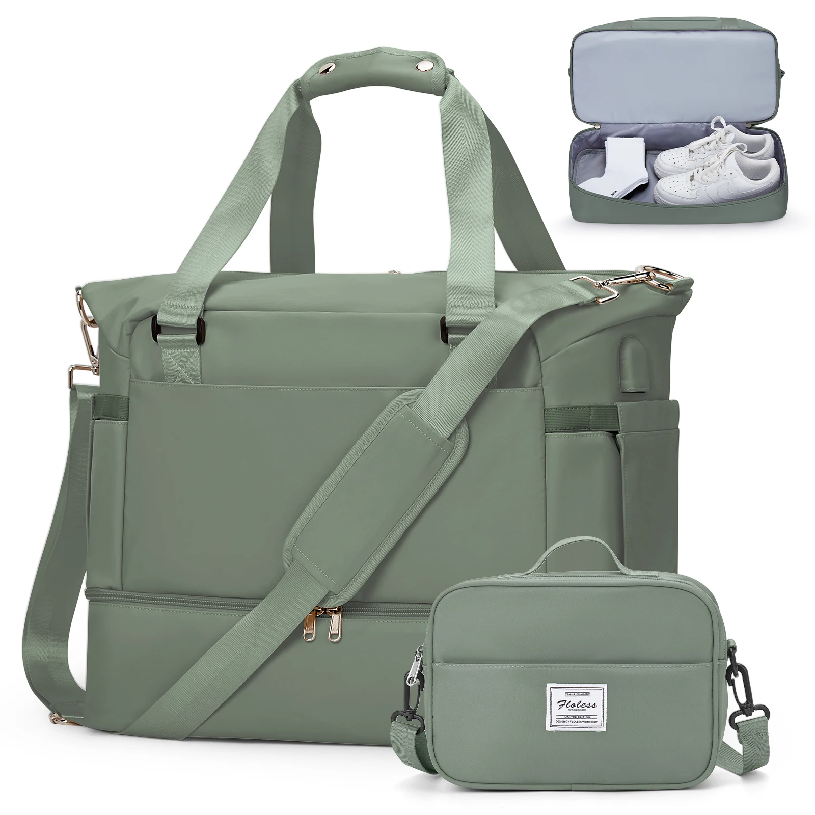 حقيبة قماشية نسائية، مثالية لقضاء عطلة نهاية الأسب...