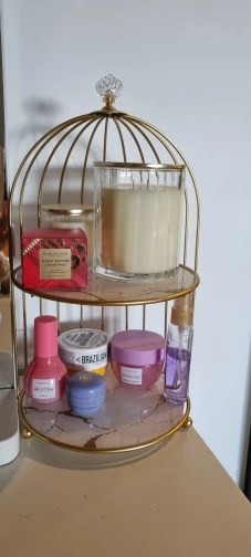 Cosmetic Organizer Storage Rack - Perfect for Bathroom and Vanity, Holds Skincare, Makeup, and Toiletries photo review