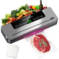 Machine de mise sous vide alimentaire 220V, 5 modes, automatique, pour aliments secs et humides, avec 10 sacs, pour la conservation des aliments à la maison et en cuisine 1