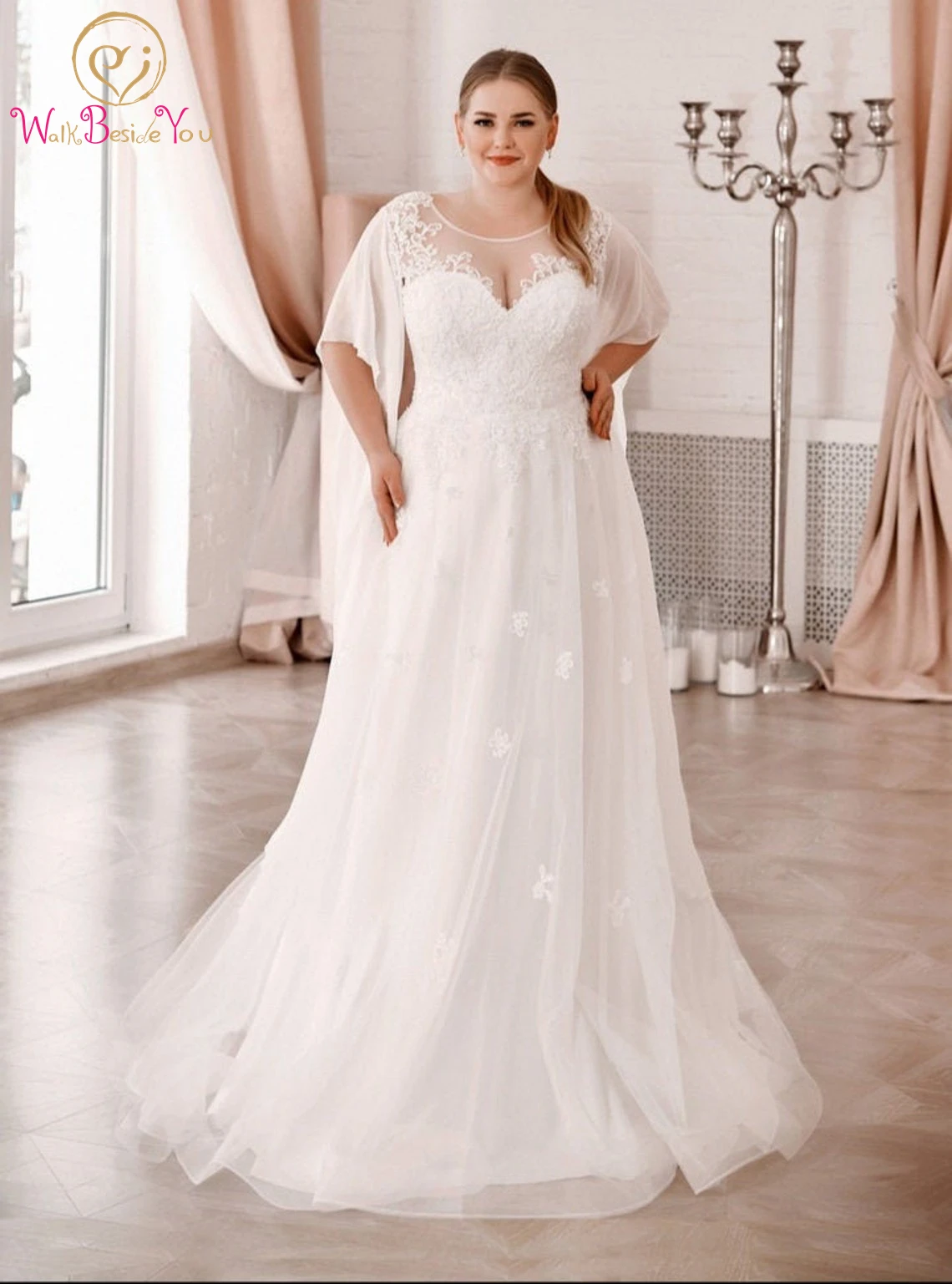 arrestordre Menneskelige race fællesskab Wedding Dresses Sleeves Plus Size | Romantic Plus Size Wedding Dresses - Plus  Size - Aliexpress