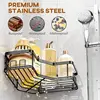 3 - Pack Black Corner Shower Caddy Organizer. Shelves Storage Rack for Bathroom Countertop. Ideal for Home Decor 4