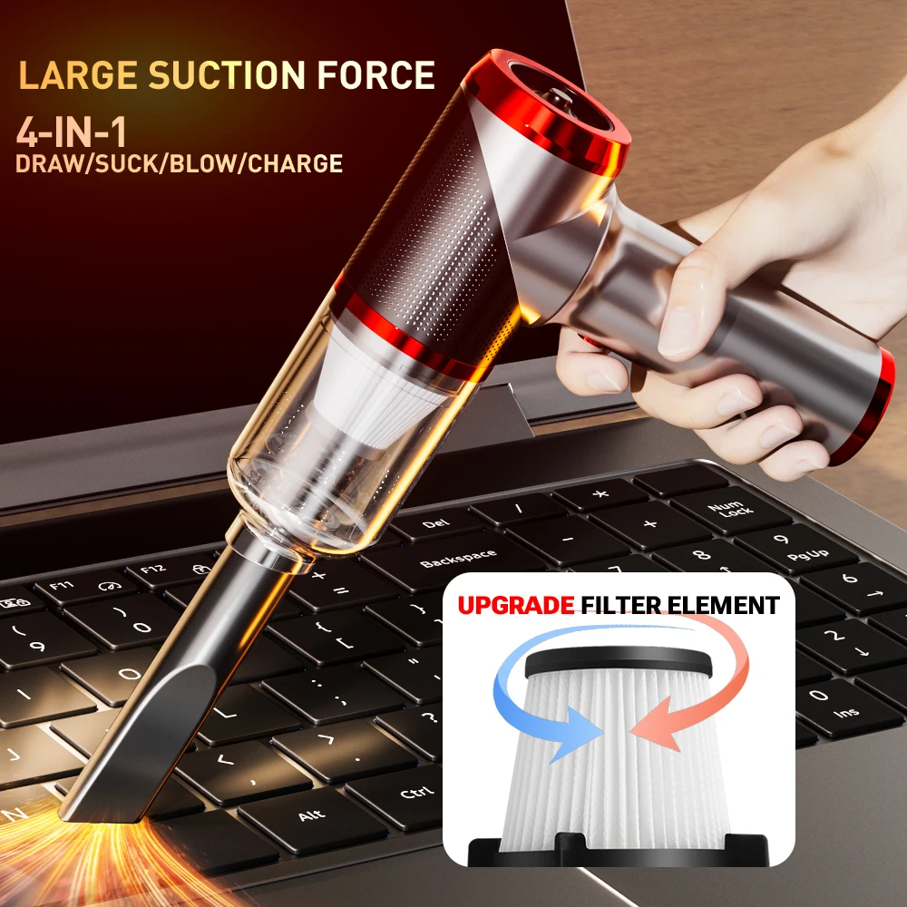 SZUK 178000Pa Car Vacuum Cleaner Wireless Handheld Cleaner Mini Cleaning Machine Strong Powerful Portable Vacuum Cleaner Car 4