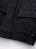 Nlzgmsj Women Shiny Sequin Jacket Y2k Gold Color Stand Collar Long Sleeve Short Coat Autumn Winter Ladies High Streetwear 5