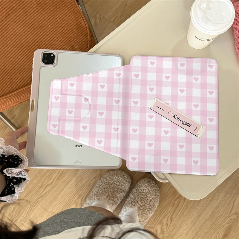 Chic Pink 360° Rotating Tablet Case - Fashion Love Edition