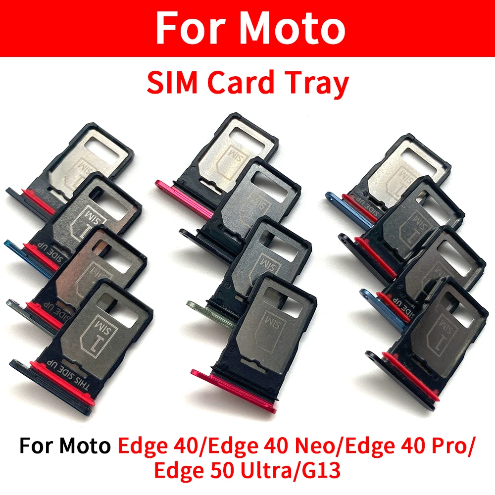 모토로라 엣지 40 네오 프로 엣지 50 울트라 G13용 SIM 카드 트레이 홀더, 고품질 교체 부품 (핀 포함)