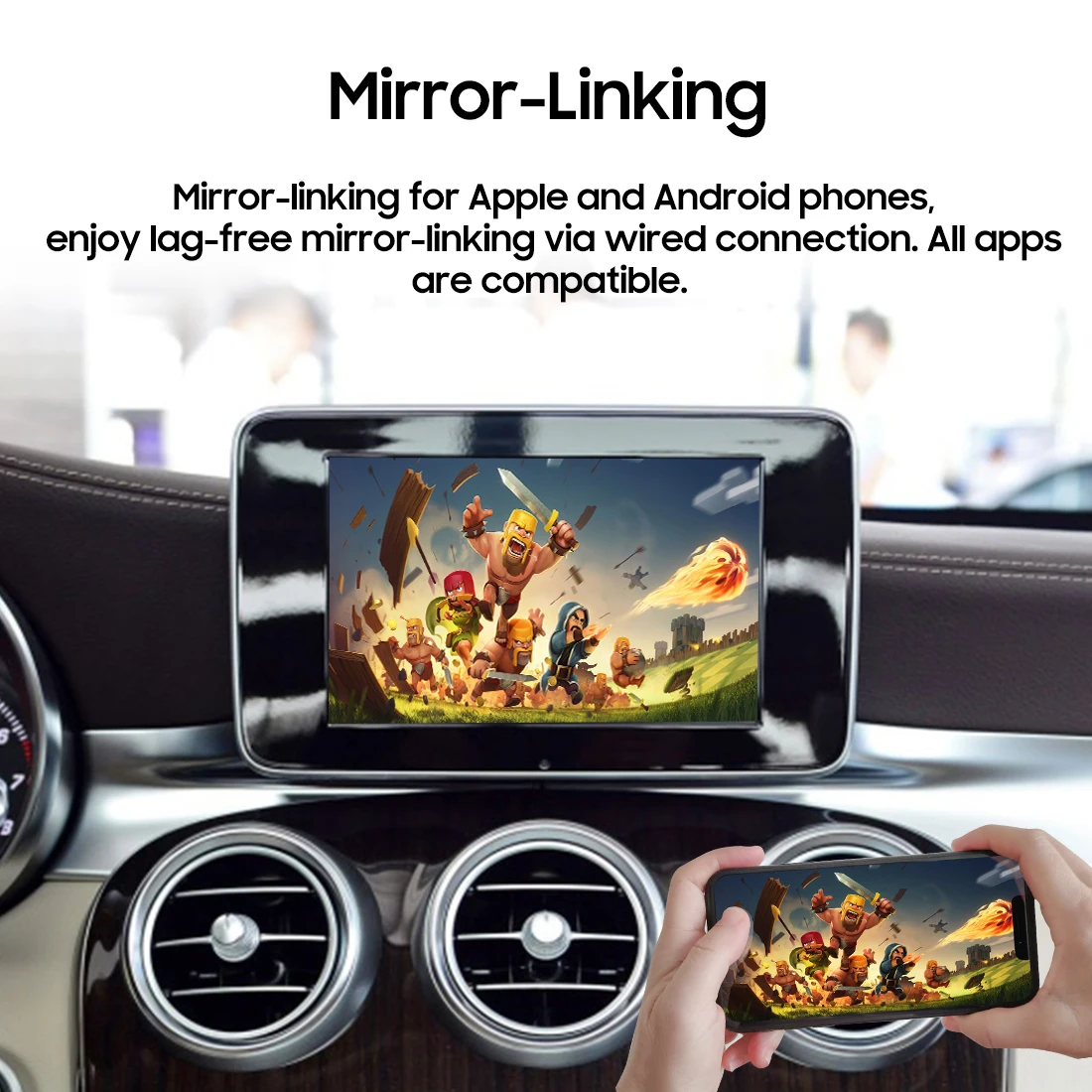 Autoradio tactile GPS Bluetooth Android & Apple Carplay mercedes