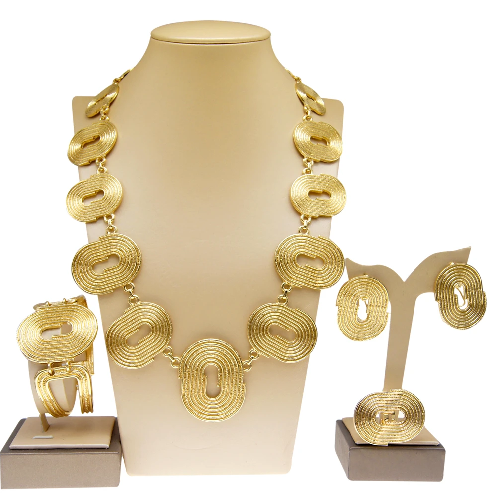 Dubai Gold Plated Jewelry Set for Women
