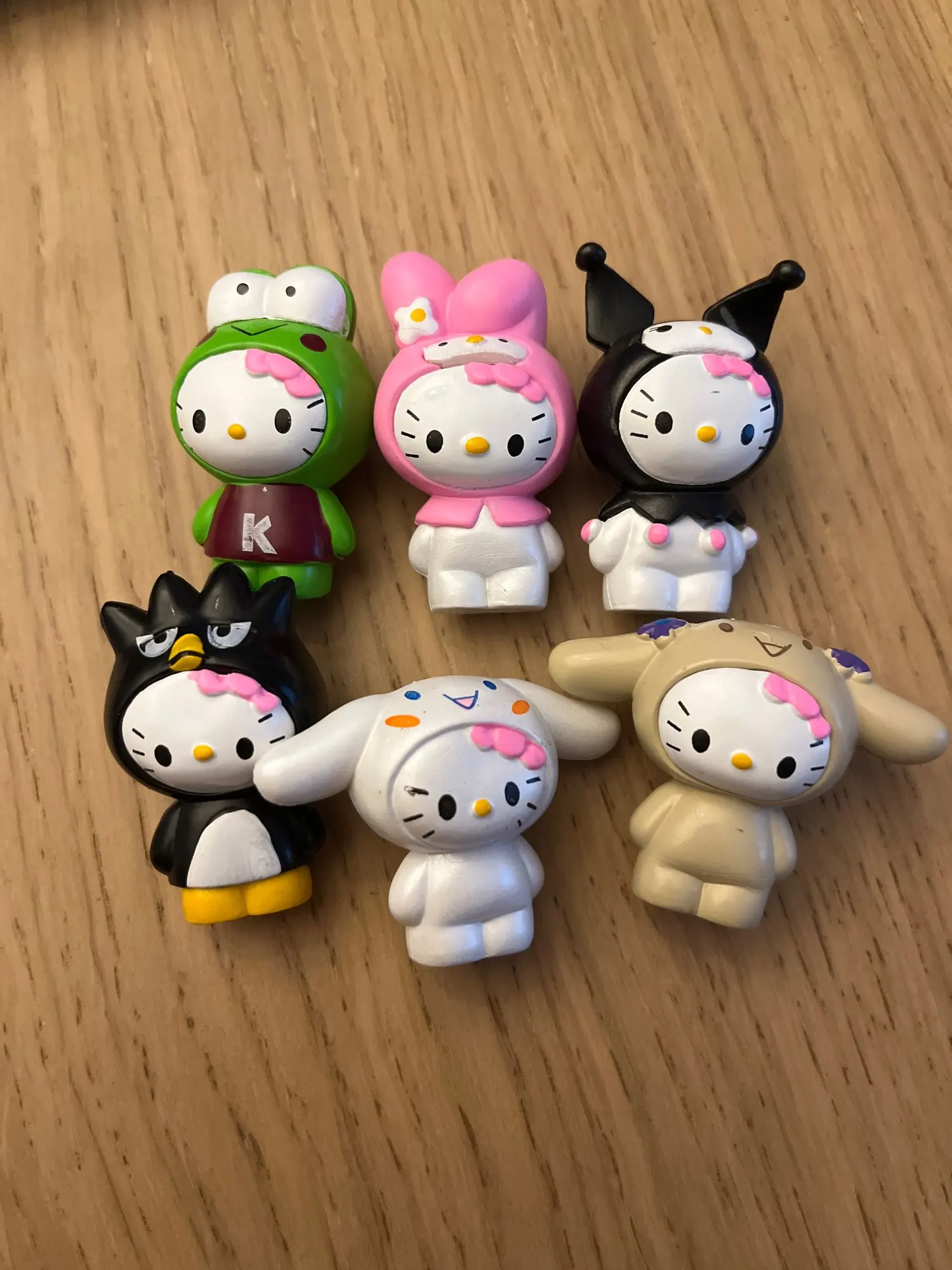 6pcs/Set Anime Sanrio Hello Kitty Action Figure Toys Cute Kuromi Mymelody Cinnamorol Figurine Dolls Children Kids Xmas Gift photo review