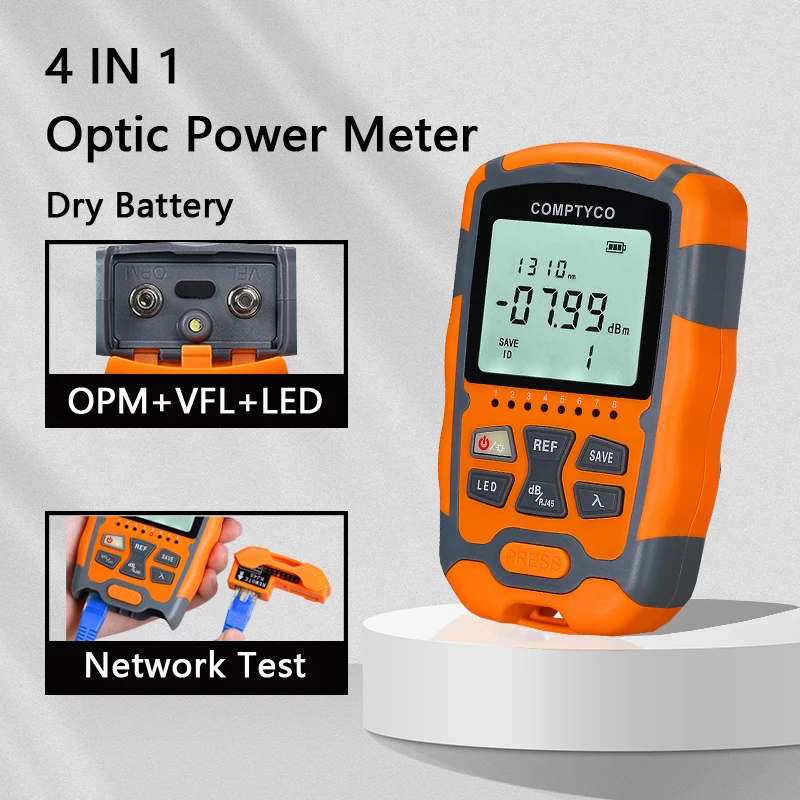 Free Shipping4-In-1 Optical Power Meter With Visual Fault Locator Optical Network Test Opm -70~+10Dbm Vfl50 Mw