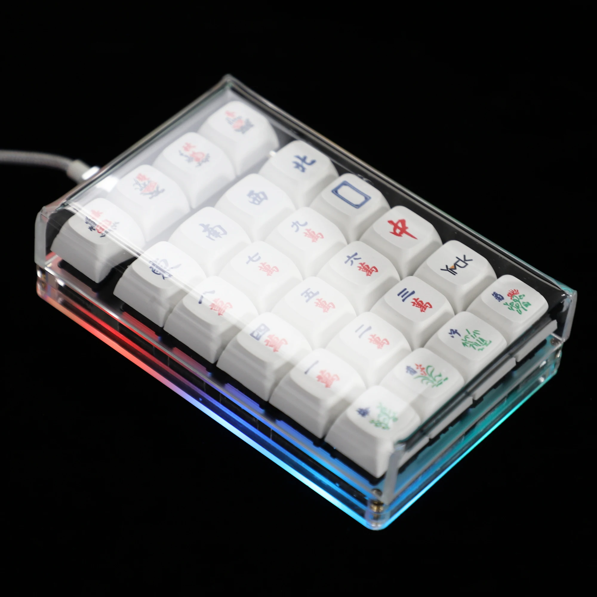 Acrílico Teclado Mecânico Capa Dust Tampa Keycap Numpad Pad Ymd21