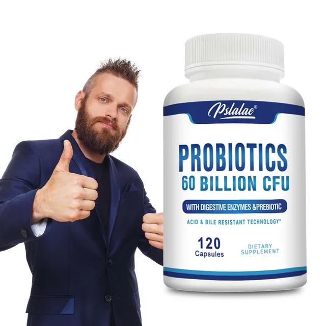 7619-543e77.jpg Probiotics - Help with Intestinal Health, Nutrient Digestion, Weight Management, Bloating Relief, Calorie Control - 120 Capsules