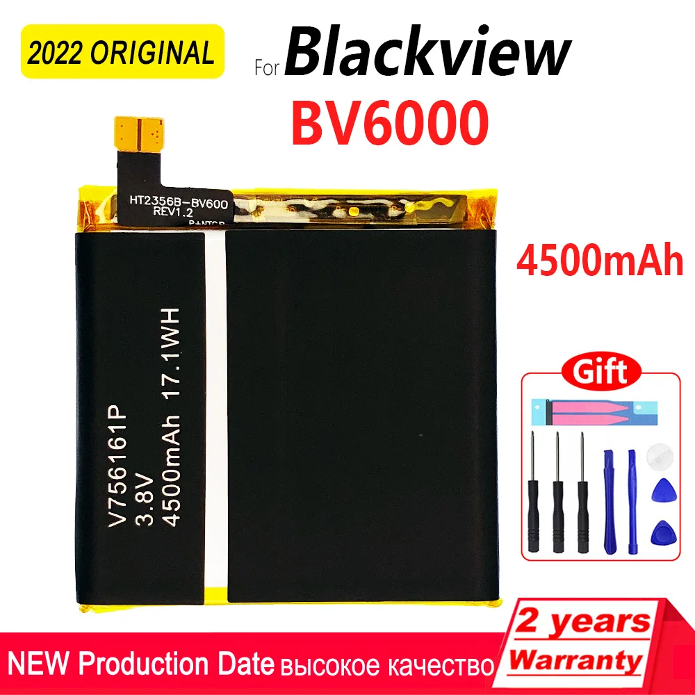 

100% Original 4500mAh V756161P Phone Battery For Blackview BV6000 BV6000S High quality Batteries With Tools+Tracking Number