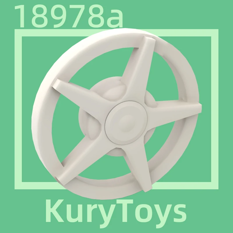 

Kury Toys DIY MOC For 18978a, 10 шт., детали для строительных блоков, крышка колеса, 5 спиц, для колеса 18976