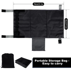 Portable Kids Travel Bed with Storage Bag and Leg Rest Hammock for Airplane and Car Journeys (Black)