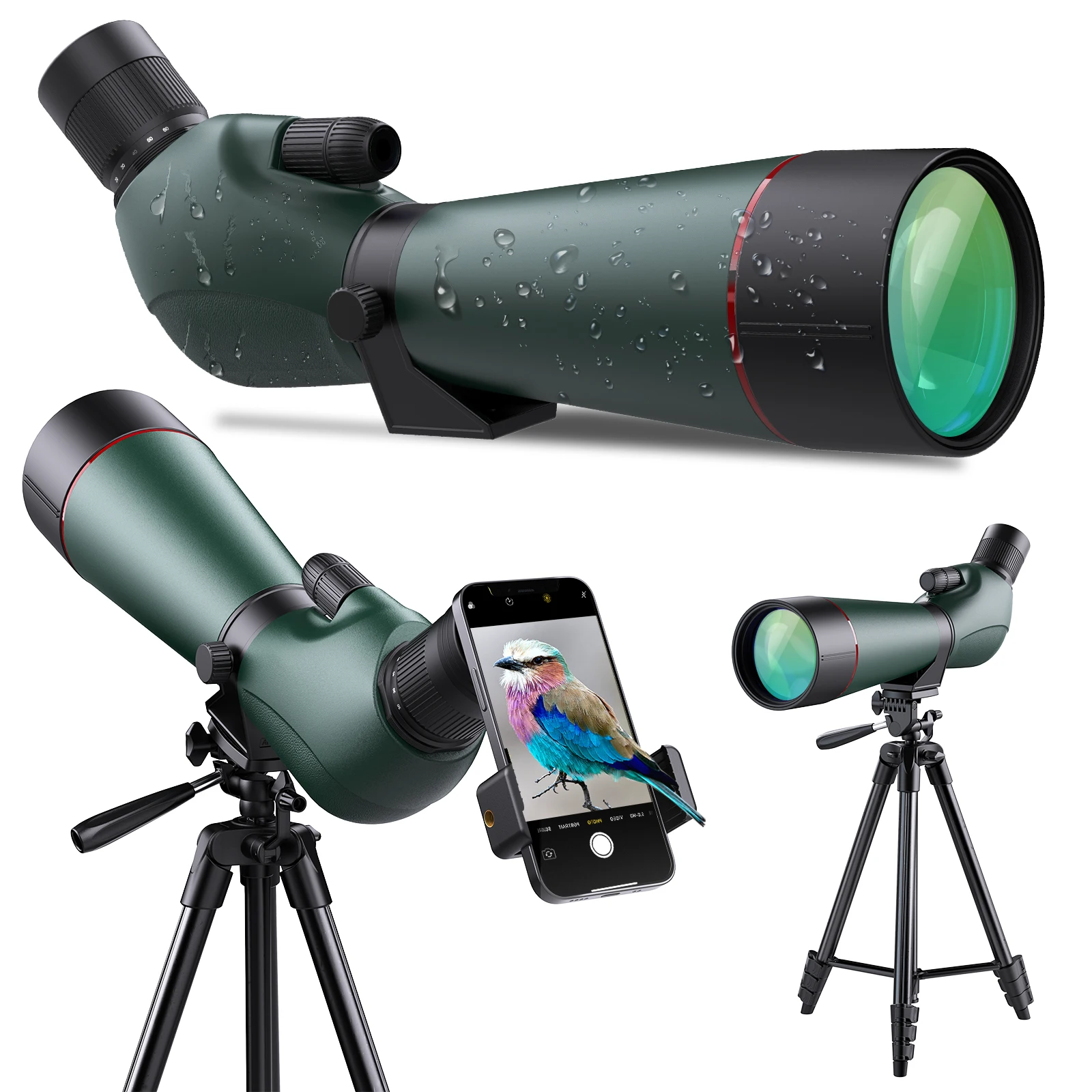 Dsoon2060x80SpottingScopesforTargetShootingwithExtendable